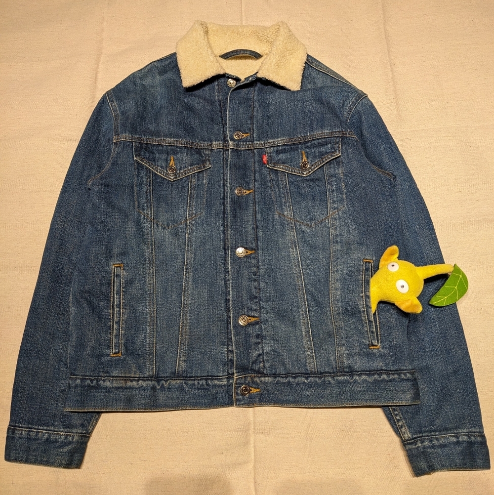 Vintage Levis Type 3 iii Sherpa Lined Denim Trucker Jacket 70520 men's L